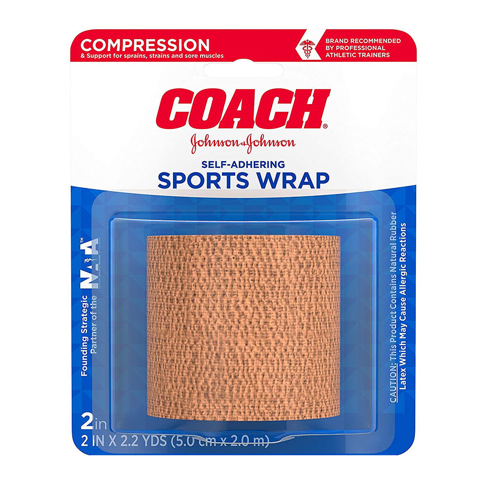 Johnson & Johnson Coach Self-Adhering Elastic Bandage 2 Inch 22 Yards, 1 Ea